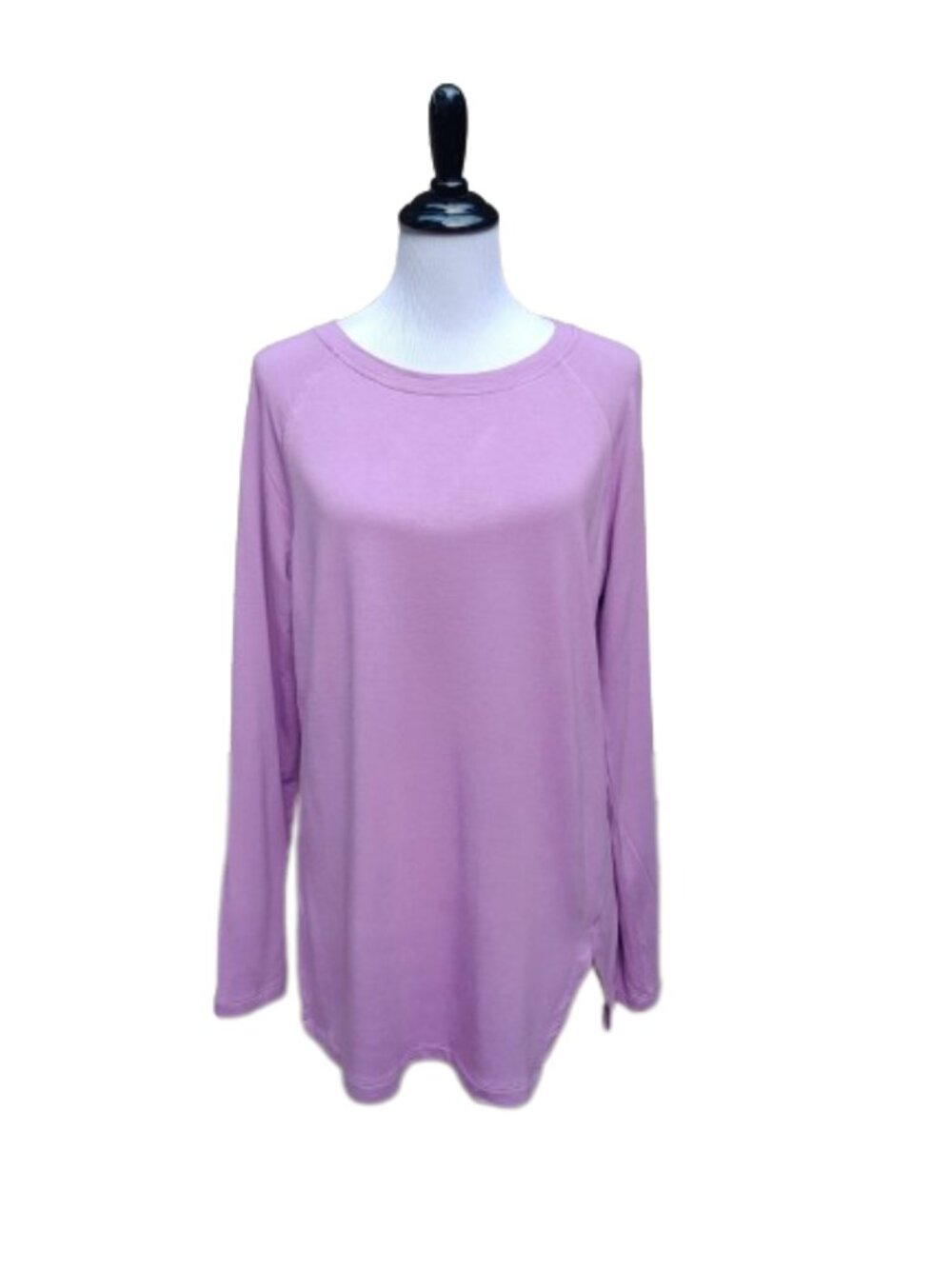 soulgani Purple Long Sleeve Activewear Top Comfy Lounge Yoga Stretch Solid